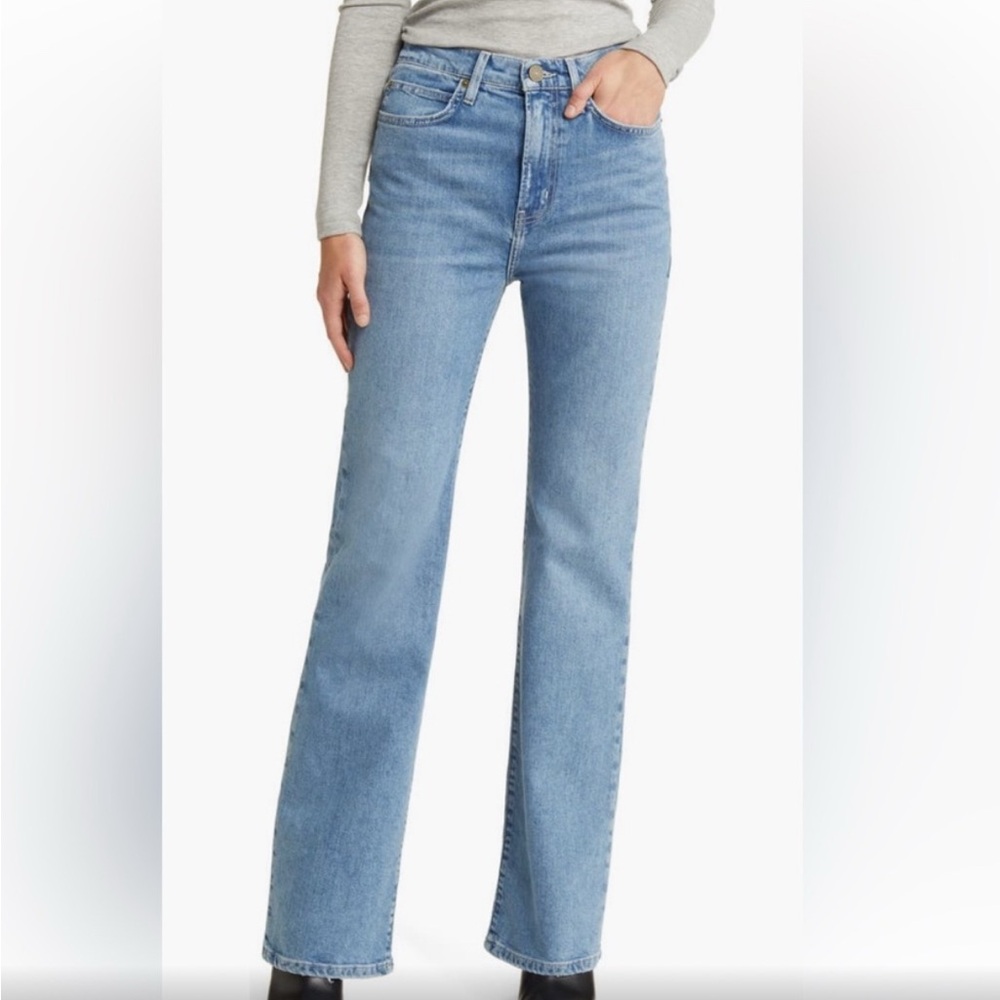 L@@K!! NWOT FRAME THE SLIM STACKED Straight Leg Jeans Faded Blue Sz 32 NORDSTROM
